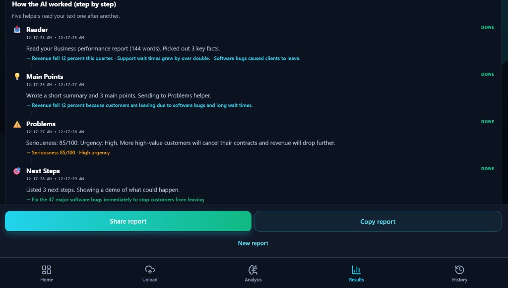 InsightFlow AI — autonomous report-to-action agent — analysis chart