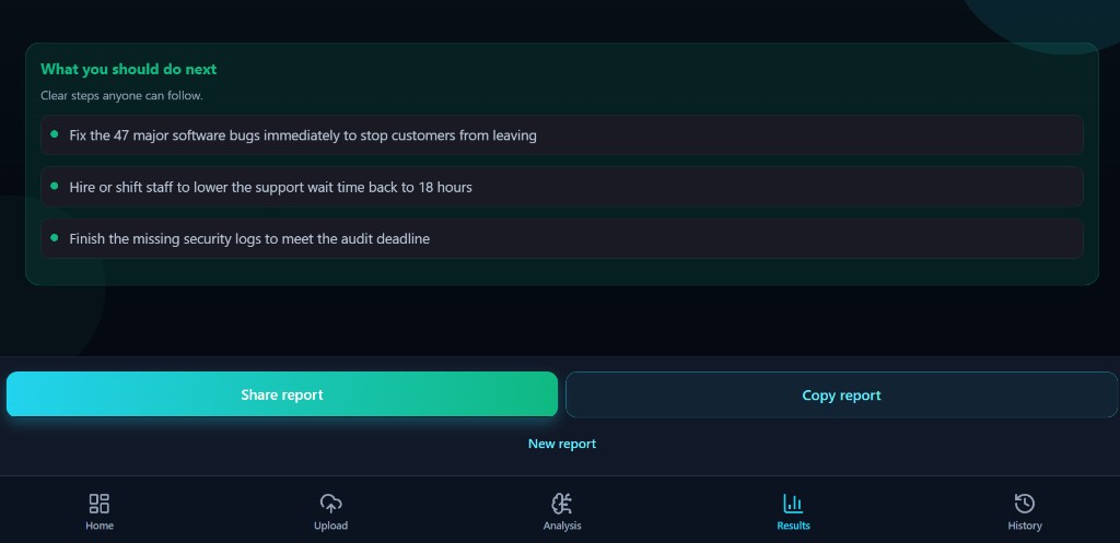 InsightFlow AI — autonomous report-to-action agent — analysis chart
